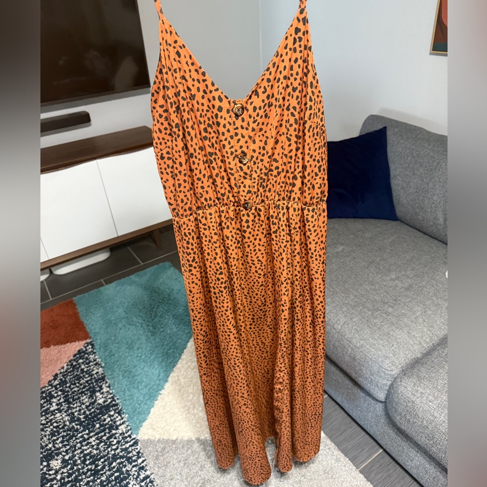 Rust And Black Dress